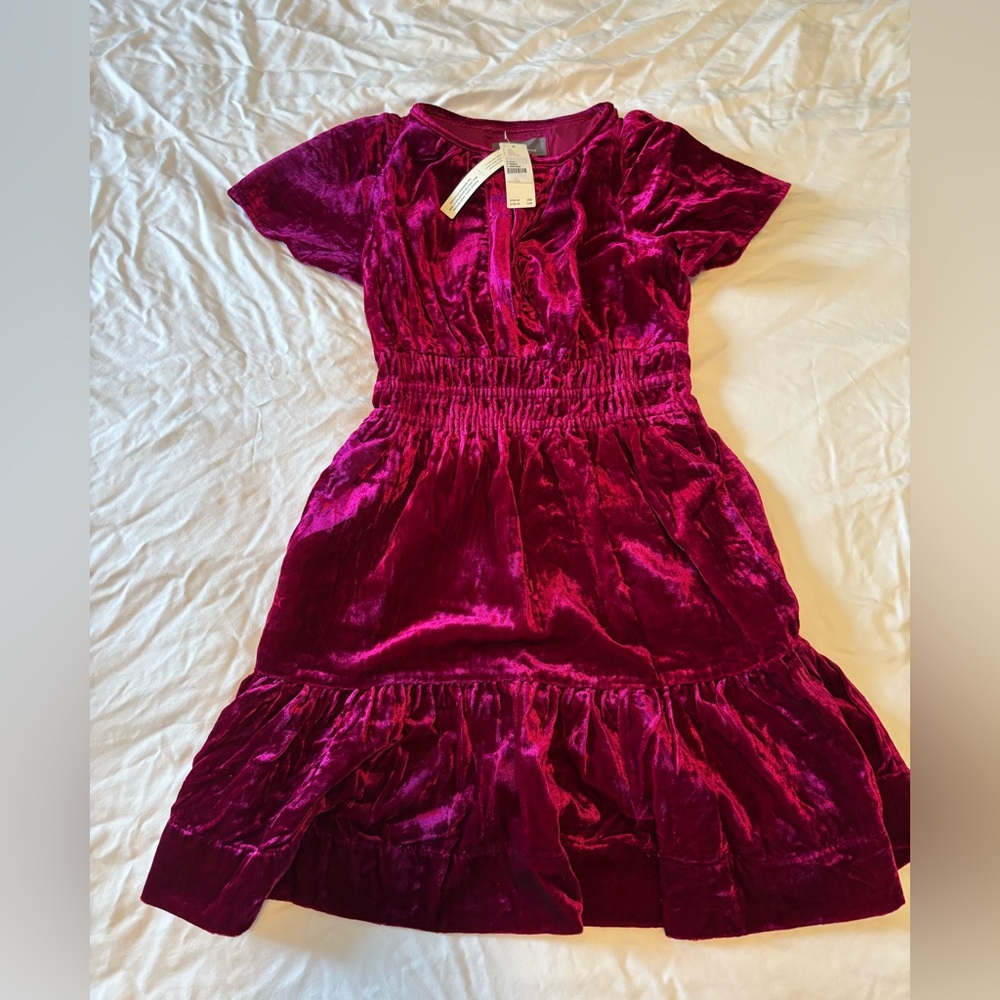 Anthropologie somerset dress velvet, XXS